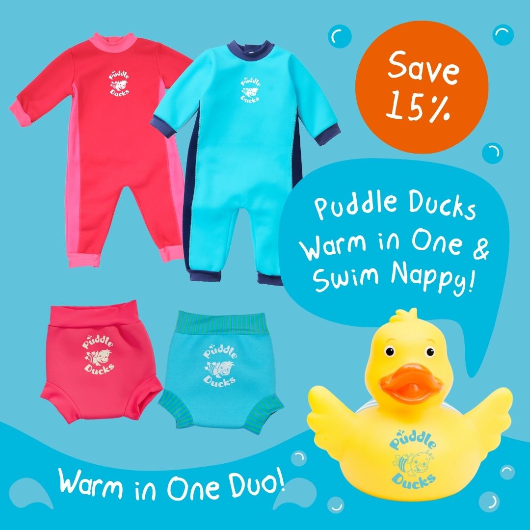 Puddle Ducks Warm in One & Swim Nappy Duo
