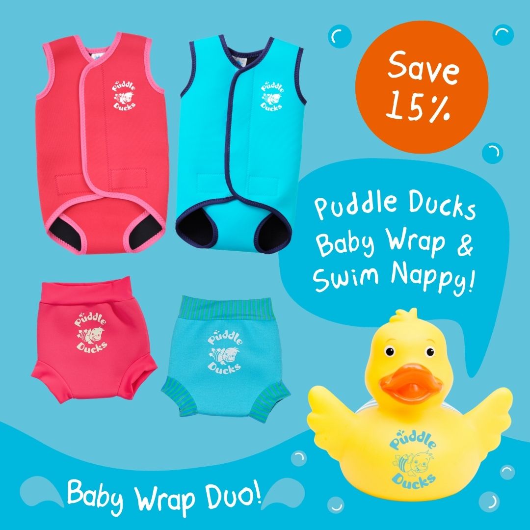 Puddle Ducks Swim Nappy & Baby Wrap Duo